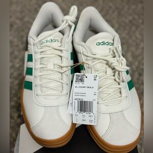 Adidas VL Court Bold White and Green Shoes
